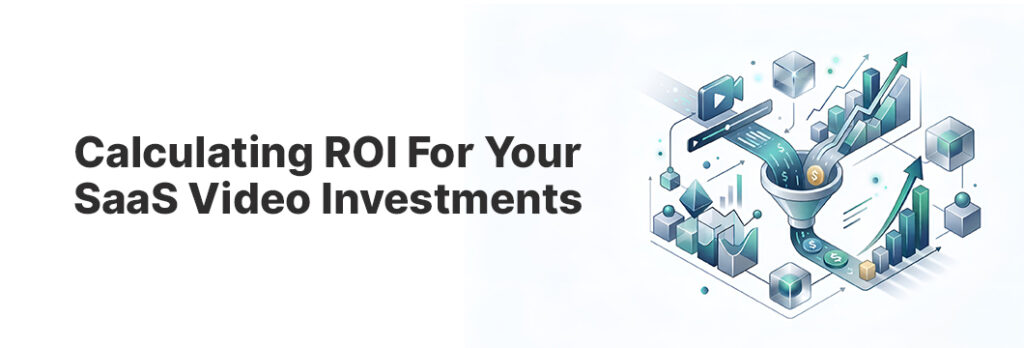 A sleek digital dashboard displaying key performance indicators like CAC reduction, viewer retention rates, and SaaS marketing campaign ROI.